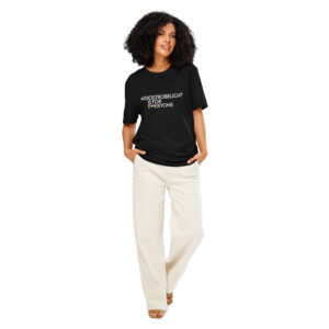 Audiostrobelight is for EVERYONE Rainbow Heart Unisex organic ribbed neck t-shirt