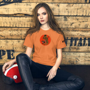 Audiostrobelight 757 Mermaid Shirtsleeve Tee on Burnt Orange