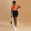 Audiostrobelight 757 Mermaid Shirtsleeve Tee on Burnt Orange - Image 7