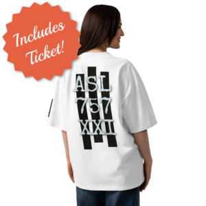 21st Birthday Show Bundle (Ticket + Oversized XXI T-shirt on White)